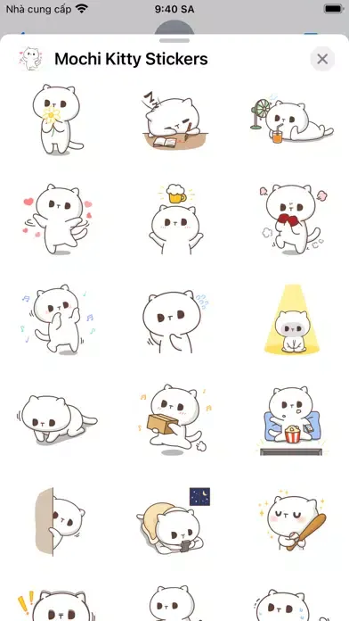 Ảnh chụp màn hình của Mochi Kitty Stickers