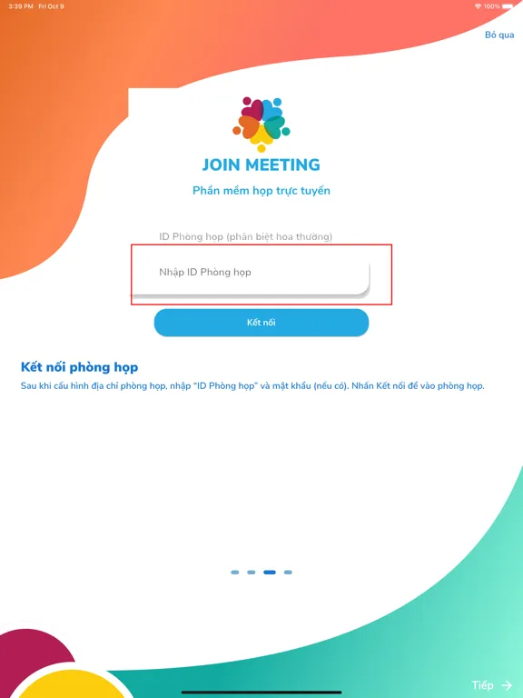 JOIN MEETING iPad  Screenshots