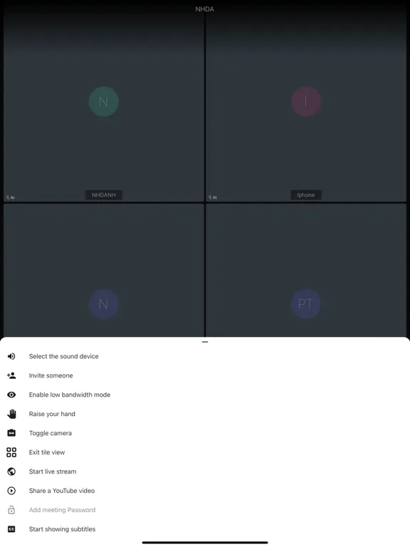 JOIN MEETING iPad  Screenshots