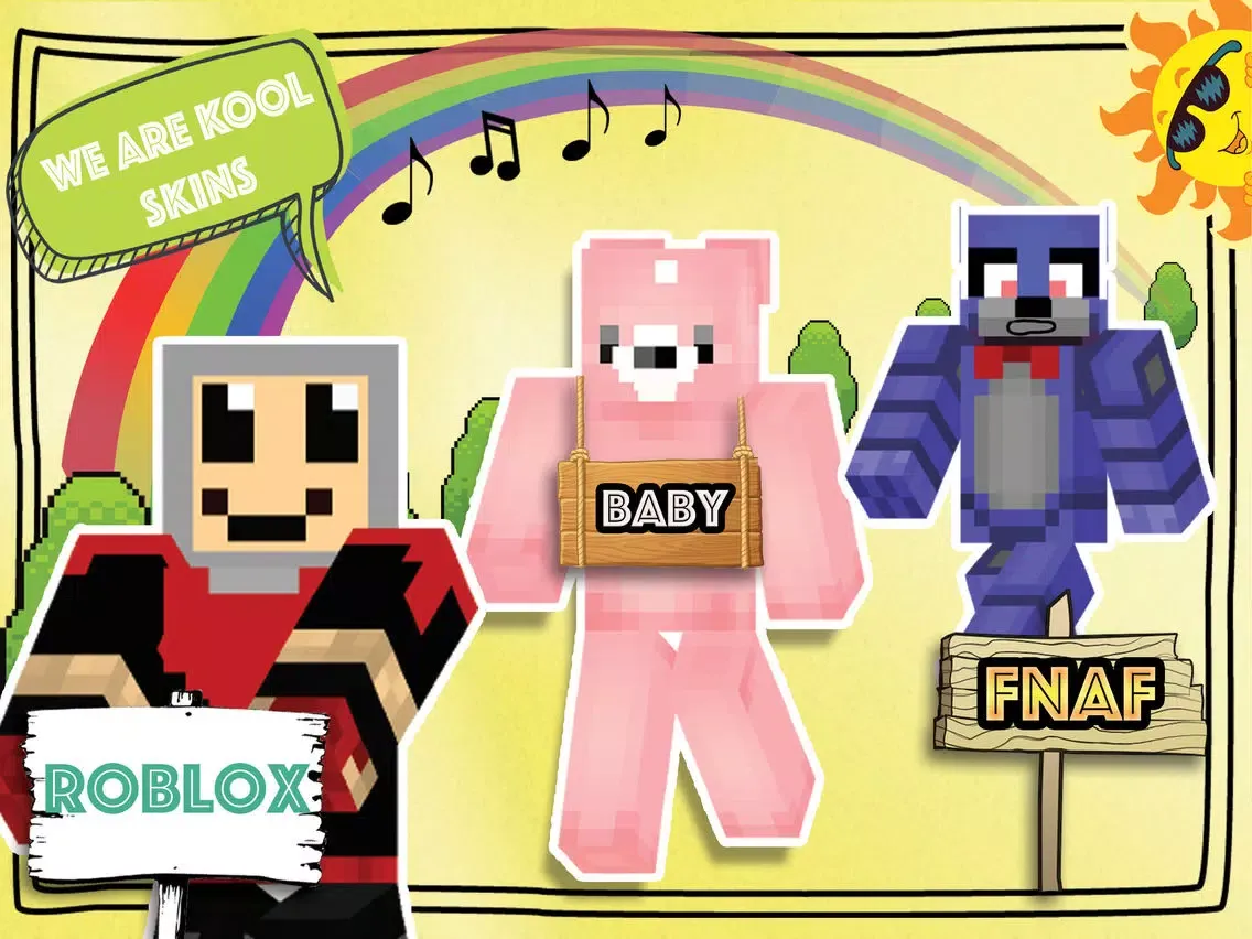 Ảnh chụp màn hình của FNAF Roblox and Baby Skins for Minecraft PE iPad 