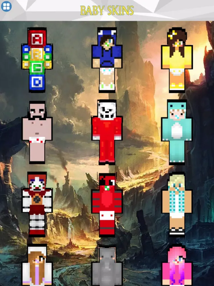Ảnh chụp màn hình của FNAF Roblox and Baby Skins for Minecraft PE iPad 