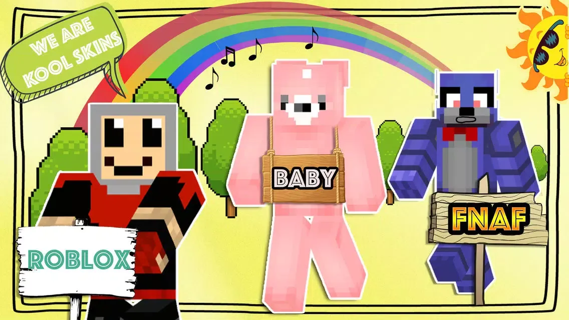 Ảnh chụp màn hình của FNAF Roblox and Baby Skins for Minecraft PE