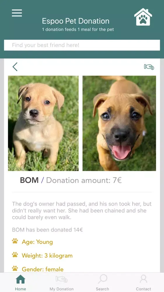 Pet Donation App Ekran Görüntüleri