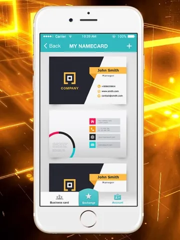 Tangkapan skrin NameCards.IO iPad 