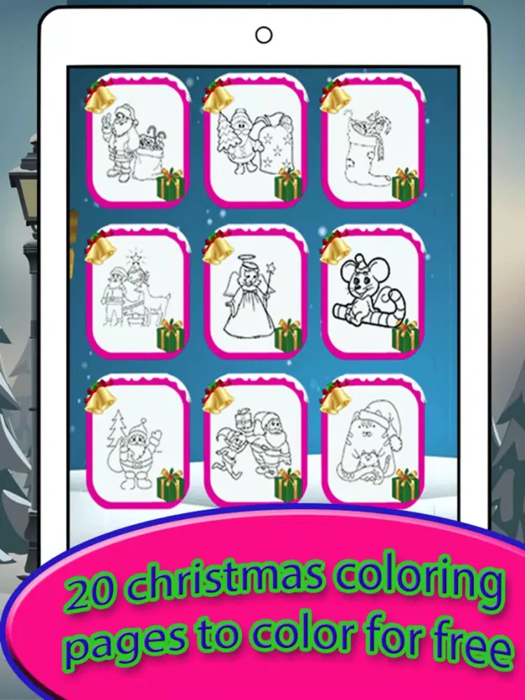 WOW! Christmas Coloring pages for kids & Adult iPad  Screenshots