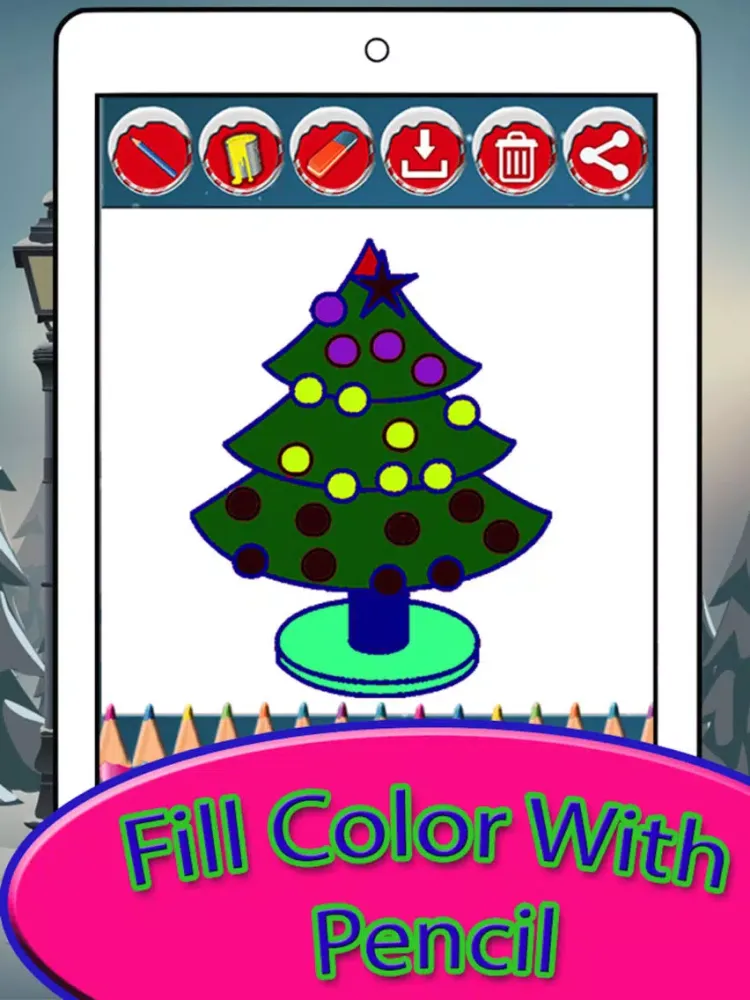 WOW! Christmas Coloring pages for kids & Adult iPad  Screenshots