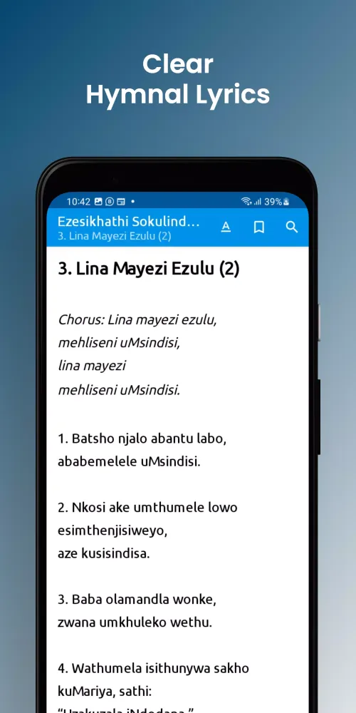 Tangkapan skrin Catholic Hymns (Zimbabwe)