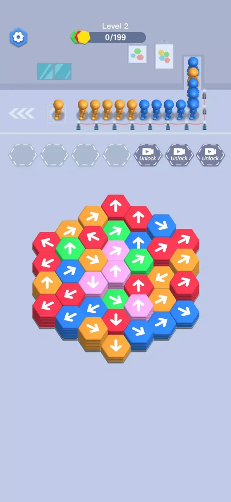 Tangkapan layar Color Escape:Tap Hexa Out