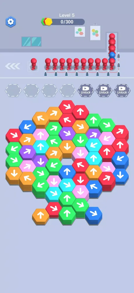 Tangkapan layar Color Escape:Tap Hexa Out