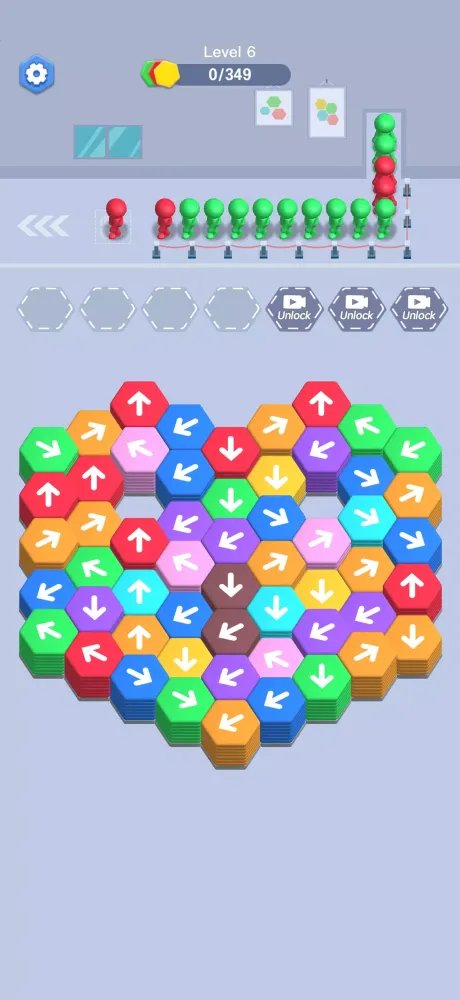 Tangkapan layar Color Escape:Tap Hexa Out