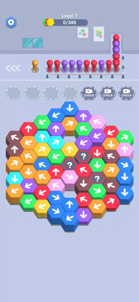 Tangkapan layar Color Escape:Tap Hexa Out