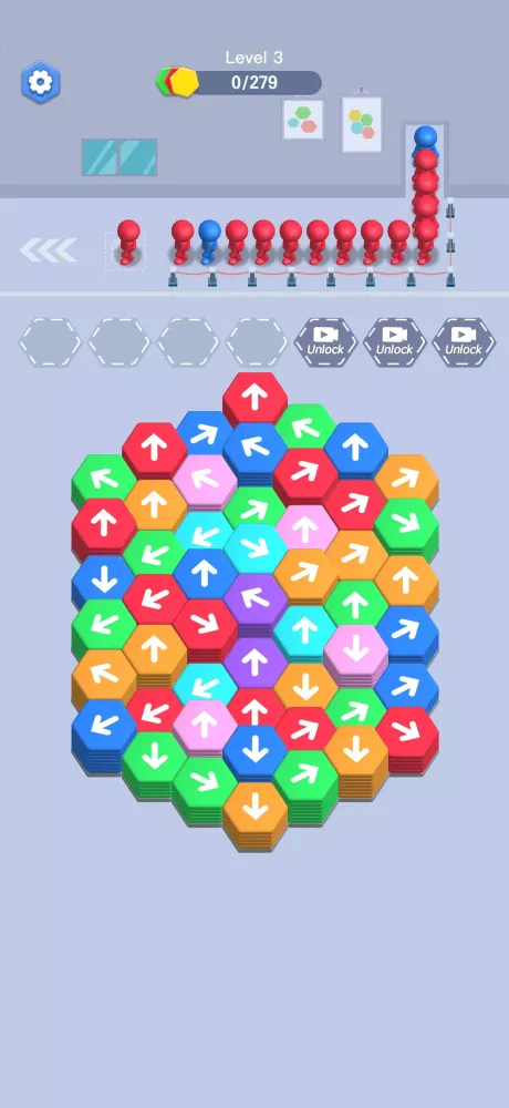 Tangkapan layar Color Escape:Tap Hexa Out
