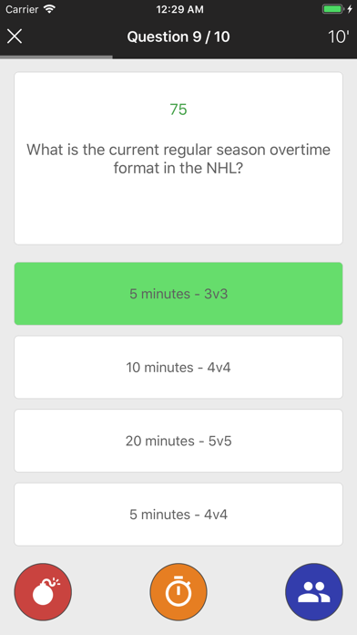 Tangkapan skrin Fan Quiz for NHL