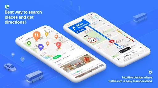 NAVER Map, Navigation Screenshots