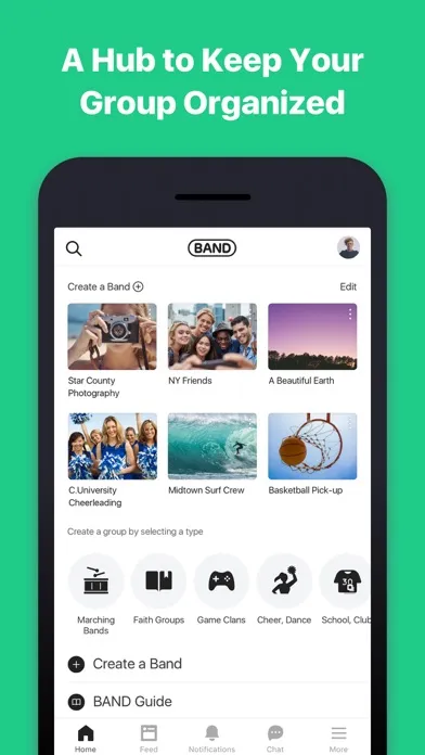 Capturas de tela do BAND - App for all groups