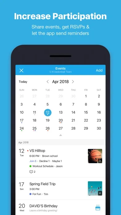 Capturas de tela do BAND - App for all groups