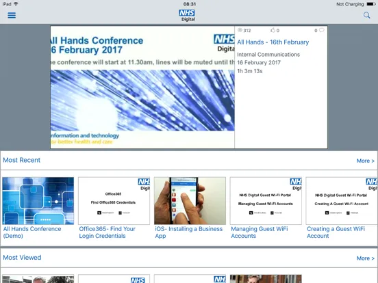 NHS Digital Video iPad 应用截图