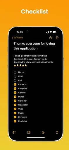 Note OS 17 - Phone 15 Notes Screenshots