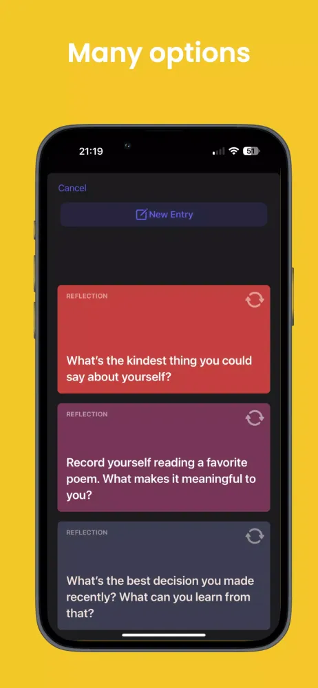 Diary OS 18, Journal Phone 16 Screenshots