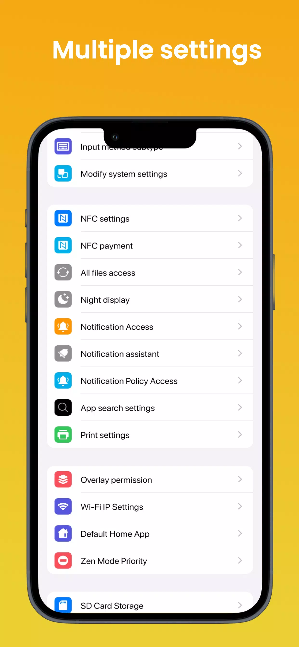 Phone16 Android Quick Settings Ekran Görüntüleri