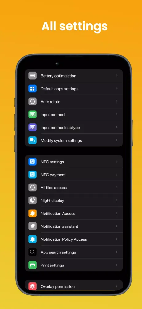 Capturas de pantalla de Phone16 Android Quick Settings