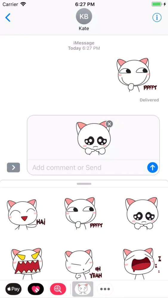 Screenshot di Droll Cat Cute Stickers Pack