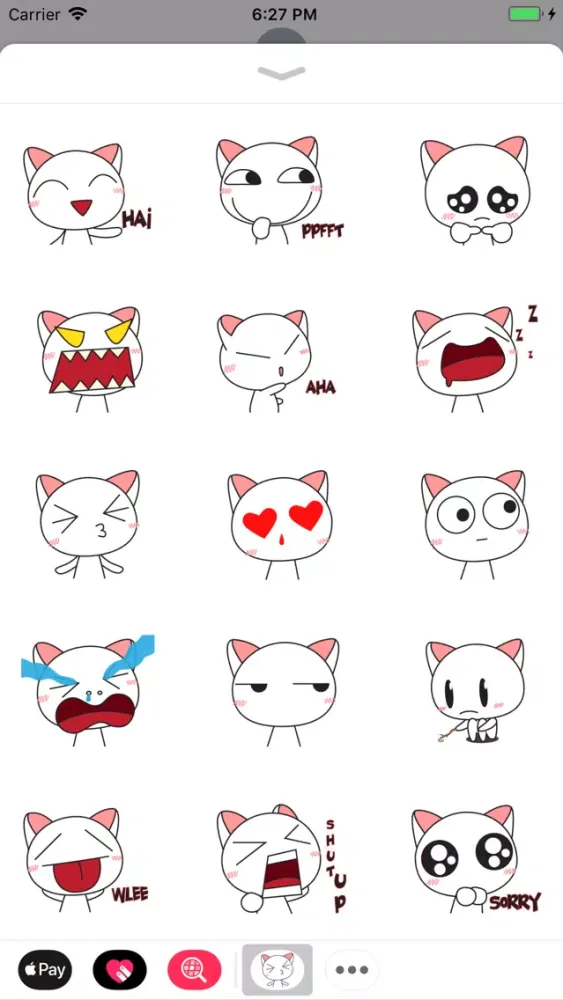 Screenshot di Droll Cat Cute Stickers Pack