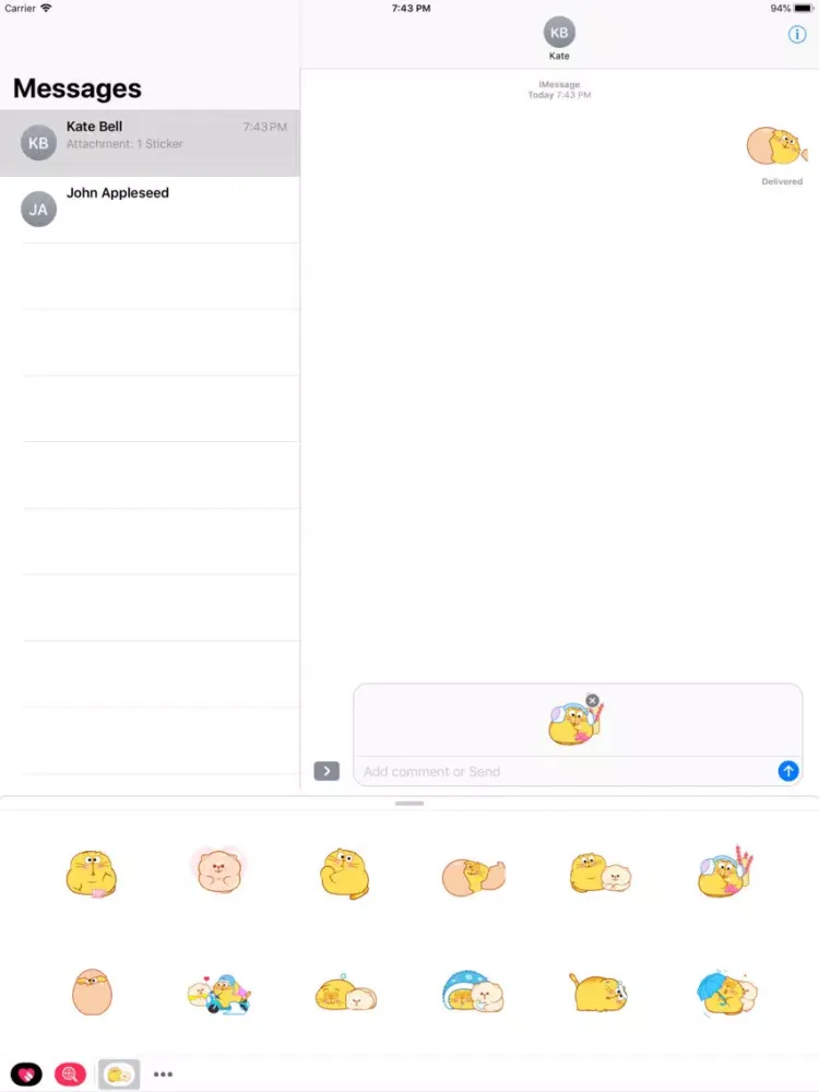 Fat Cat Freestyle Stickers iPad 应用截图