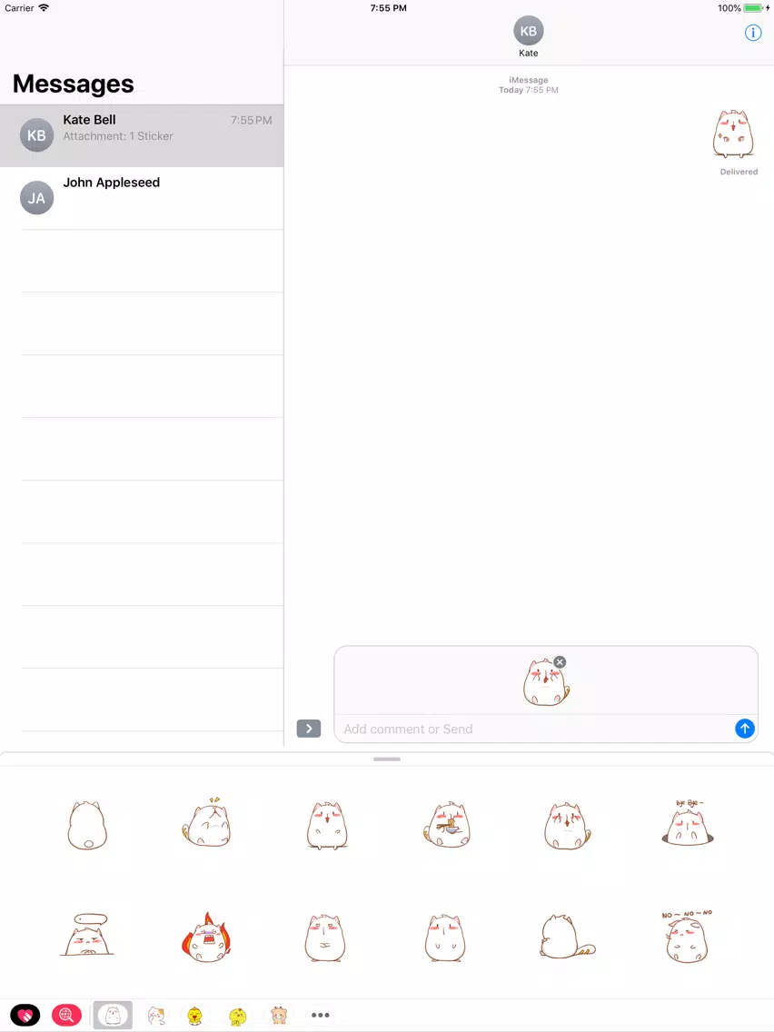 Fat Piggy Cute Stickers iPad  スクリーンショット