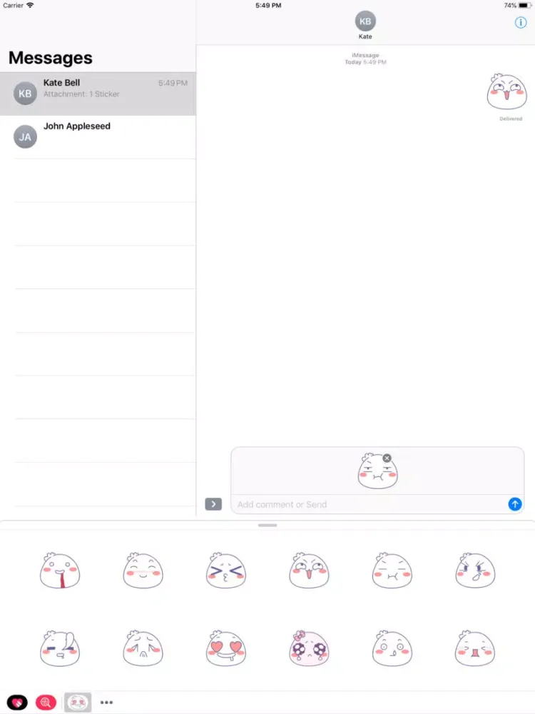 Emoticon Moving Emoji iPad  سکرین شاٹس