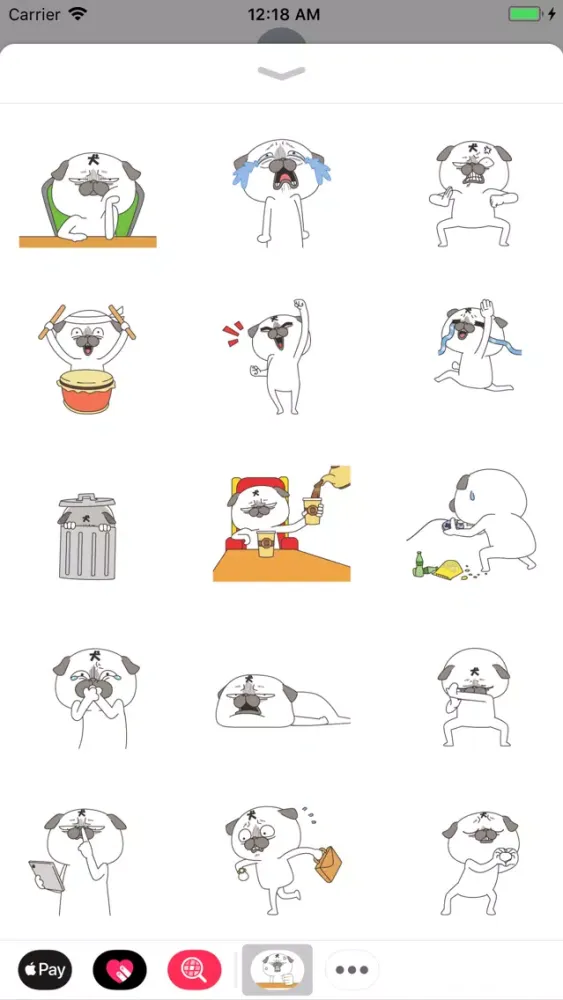 Tangkapan layar ShihTzu Doggie Stickers