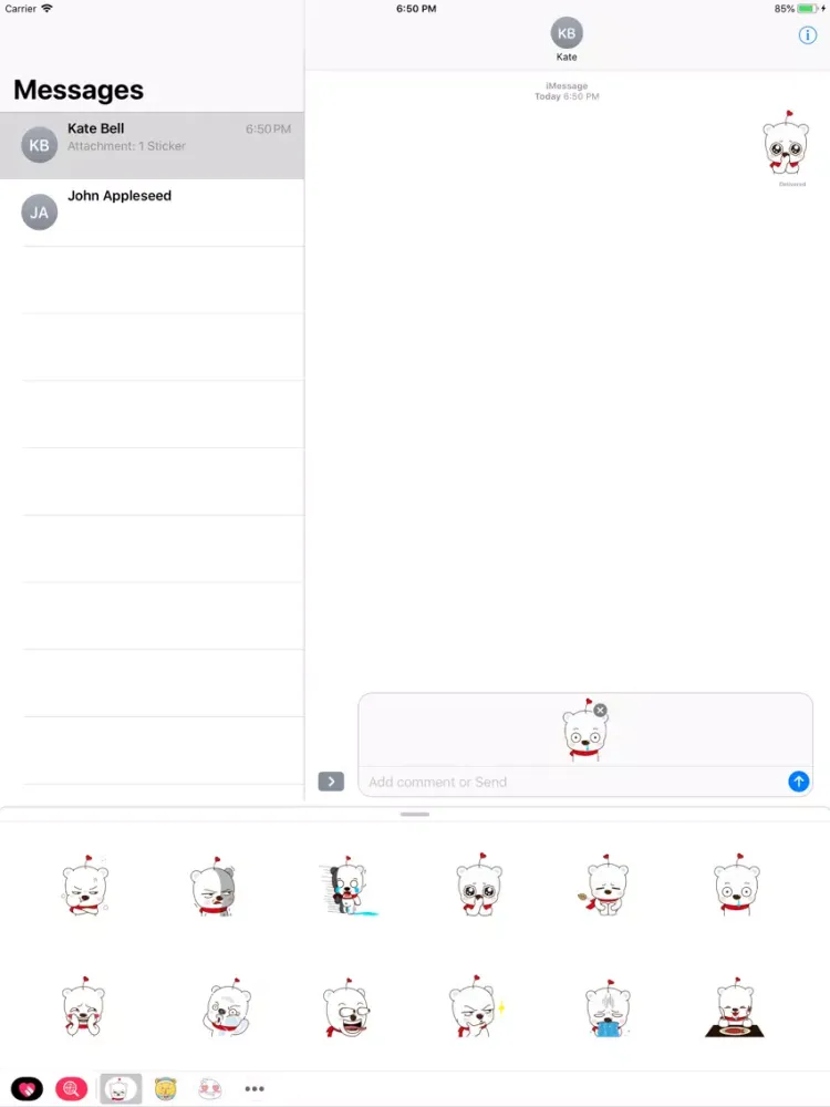 Скриншоты Stuffed Bear Stickers Pack iPad 