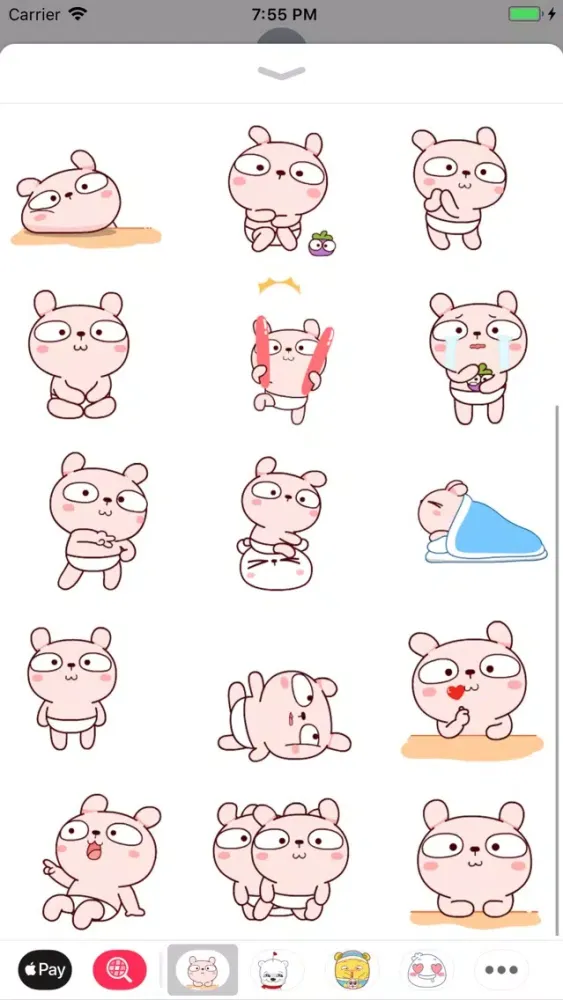Ảnh chụp màn hình của Pink Bear Funny Stickers