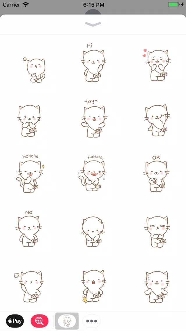 White Kitty Moving Emoji Screenshots