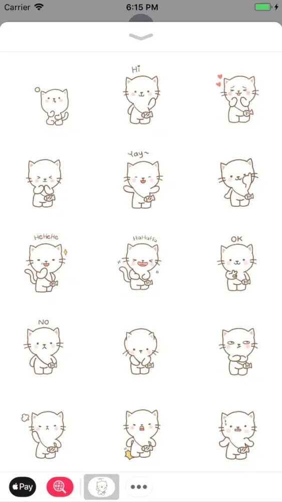 Capturas de pantalla de White Kitty Moving Emoji