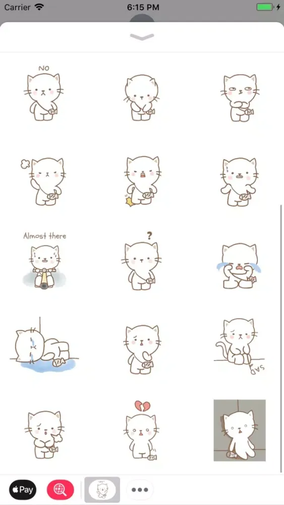 Capturas de pantalla de White Kitty Moving Emoji