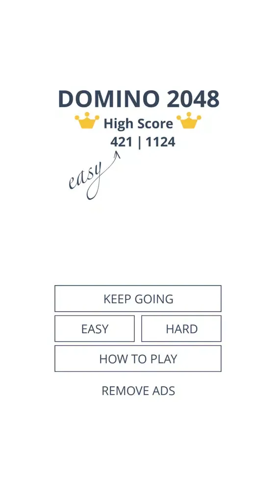 Tangkapan layar Domino 2048