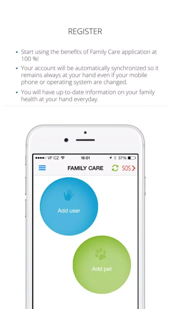 Zrzuty ekranu Family-Care, Health management