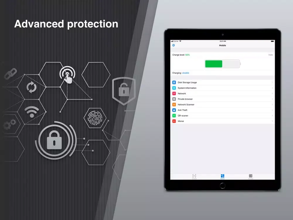 Tangkapan skrin SyScan - report & protection iPad 