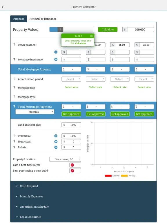 Скриншоты Mortgage Calculator Canada App iPad 