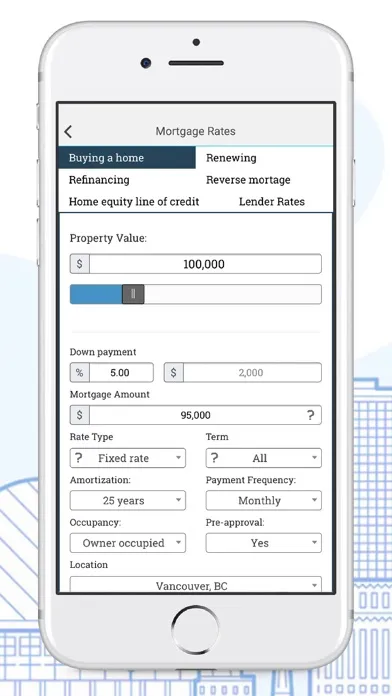 Скриншоты Mortgage Calculator Canada App