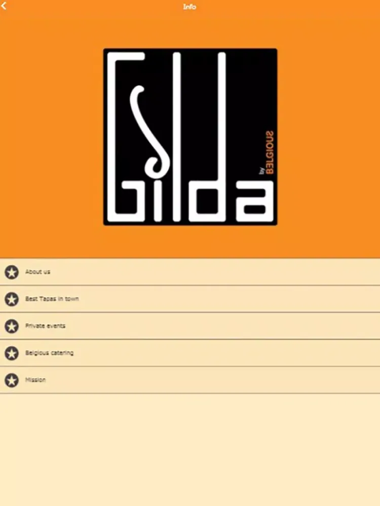 Ảnh chụp màn hình của GILDA TAPAS BARCELONA iPad 