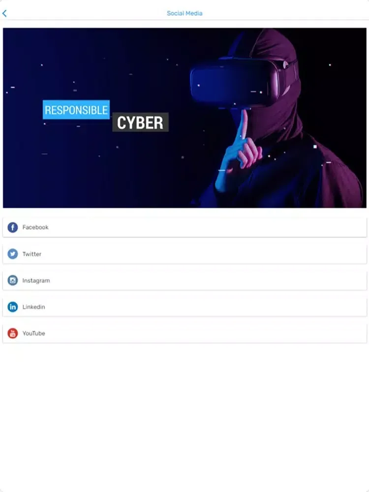Tangkapan layar Responsible Cyber iPad 