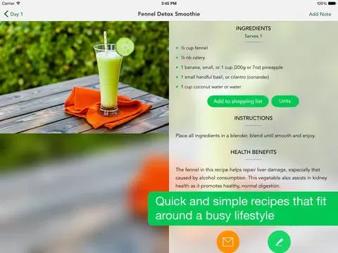 3 Day Cleanse - High Raw Food Meal Plan iPad  Screenshots