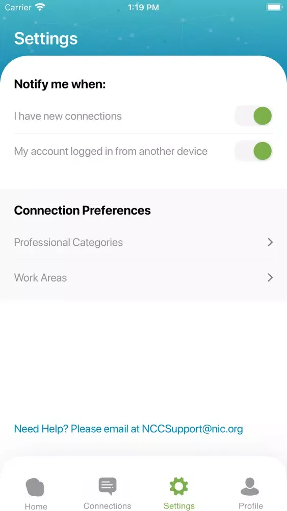 NIC Community Connector Swipe Screenshots
