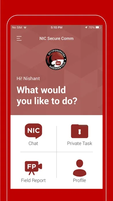 NIC Secure Comm Screenshots