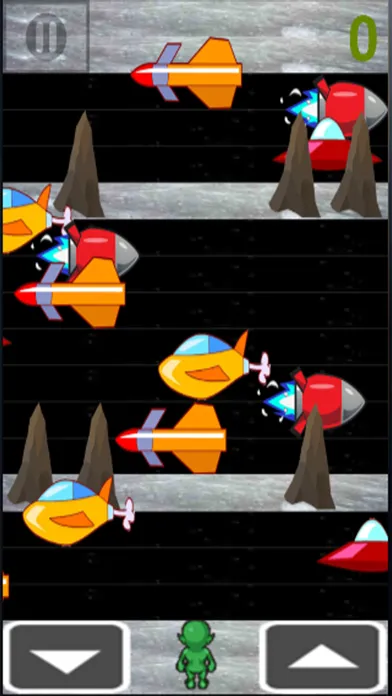 Tangkapan skrin Alien robots invaders run cross road in the space