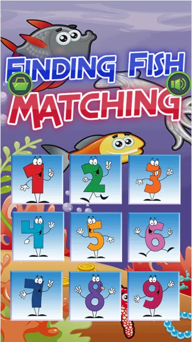 صور Finding Happy Fish In The Matching Cute Cartoon Puzzle Cards Game