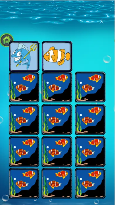 صور Finding Happy Fish In The Matching Cute Cartoon Puzzle Cards Game