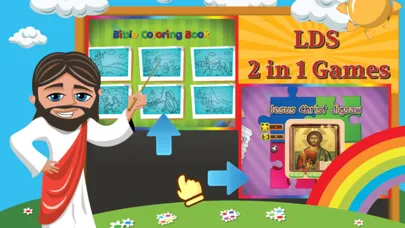 Capturas de tela do LDS Mormon Coloring Book And Jesus Christ Jigsaw